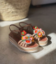 sandals milan 9785 rose gold flowers