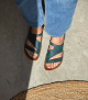 sandals lockdown teal blue
