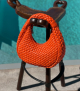 handbag trenzado v14 mandarina