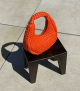 bolso trenzado v14 mandarina