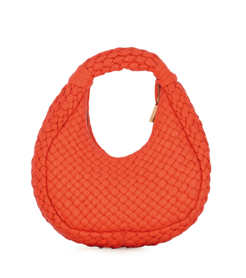 handbag trenzado v14 mandarina