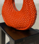 bolso trenzado v14 mandarina