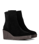 botines de cuña claudia 10182 negro