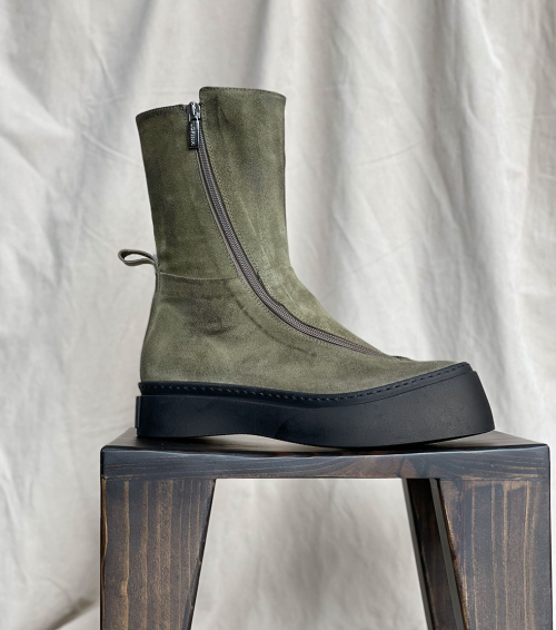 bottines 6430 revers forest kaki
