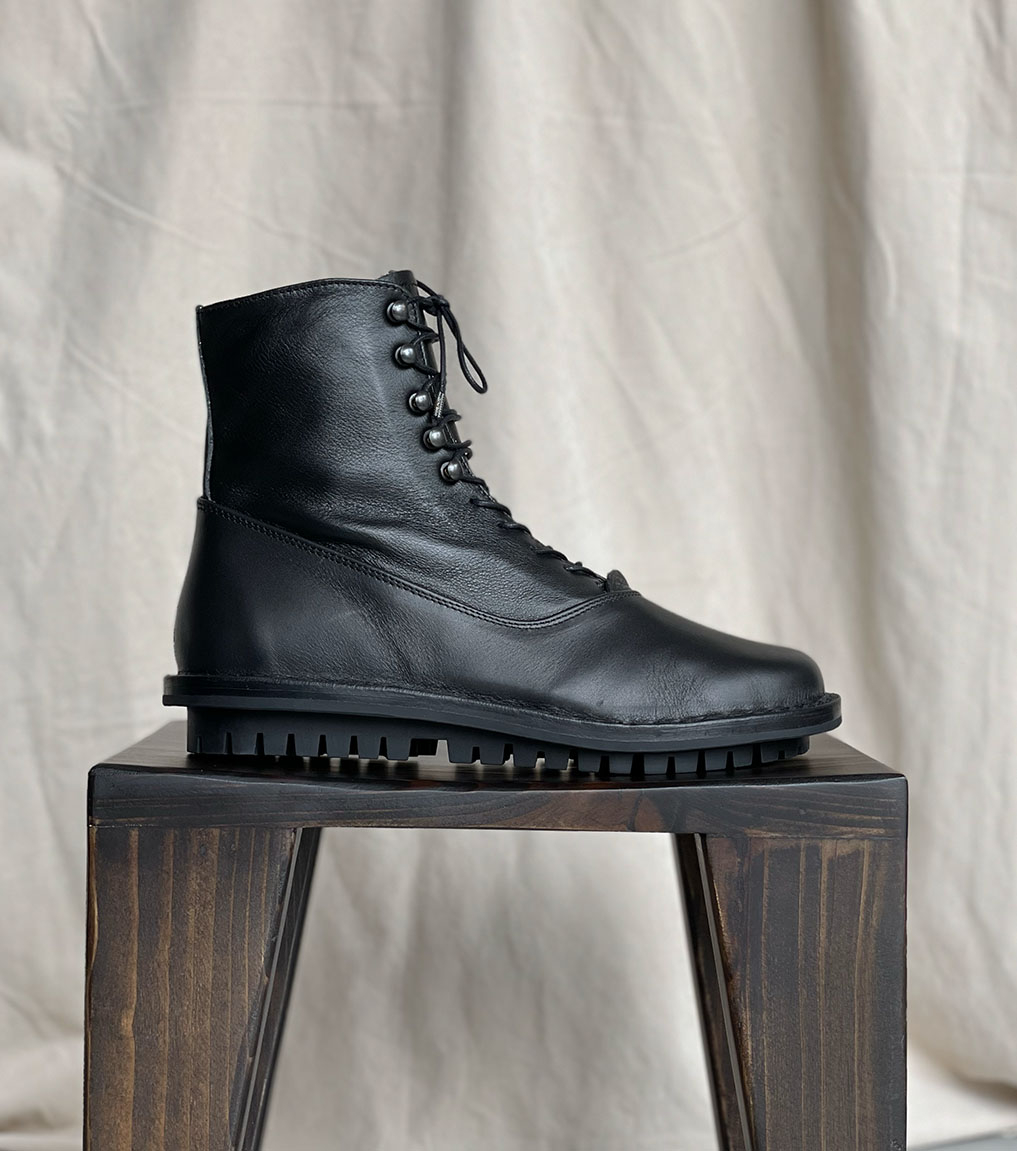 Boots de marche souples Trippen Mascha f en cuir noir pour femme