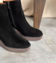 botines de cuña claudia 10182 negro