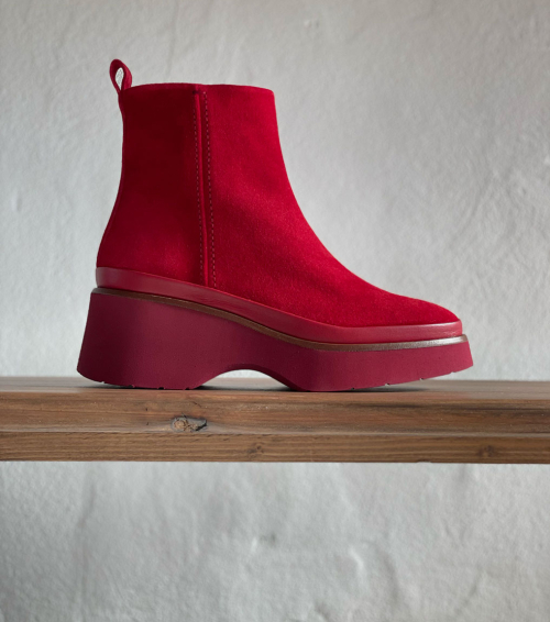 botines raquel 10988 cherry rojo