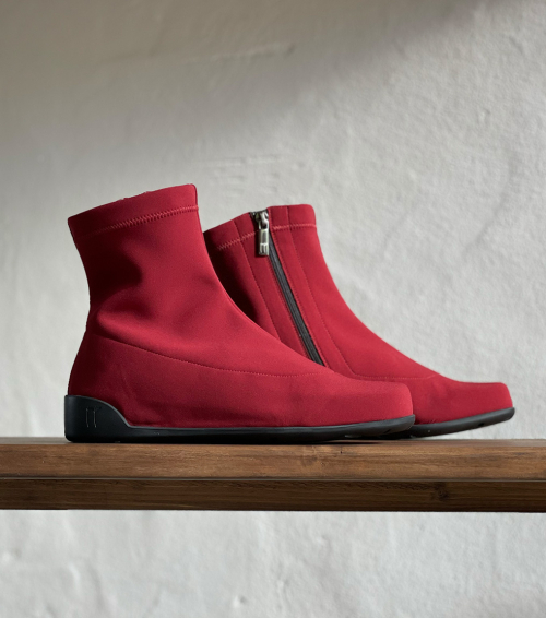 botines kilow stretch rojo oscuro