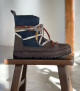 waterproof lined boots cr40h blue brown