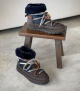 waterproof lined boots cr40h blue brown