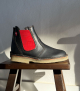 botines chelsea roskilde 4650 negro rojo