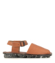 closed-toe sandals value f cuoio tan
