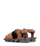 closed-toe sandals value f cuoio tan