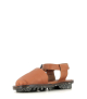 closed-toe sandals value f cuoio tan