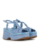 wedge sandals lille 11498 aqua blue