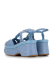 wedge sandals lille 11498 aqua blue