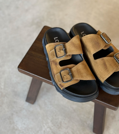 slip-on sandals 1e240 tannin olive beige