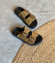 slip-on sandals 1e240 tannin olive beige