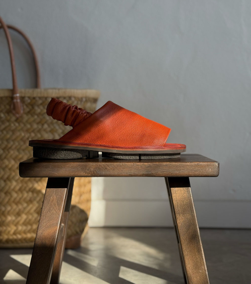 sandals nudge f brandy orange