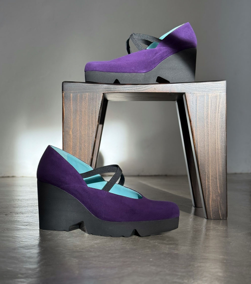 wedges tecno purple