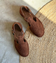 sandales fermées hand 1111 camel
