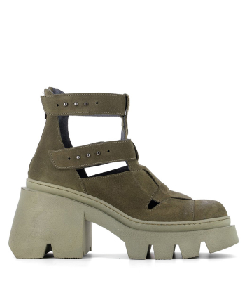 botines cuña 7382 forest caqui
