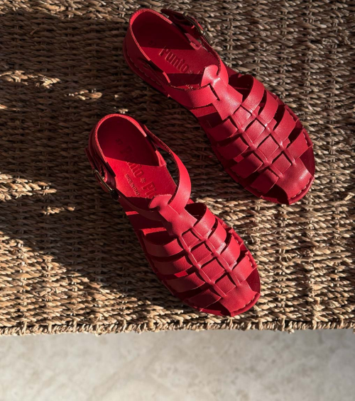 sandales fisherman san 18 rosso rouge