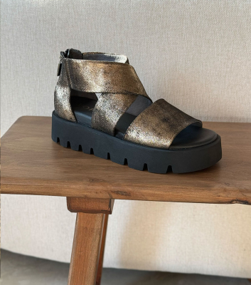 sandalias 3447 oro bronce...