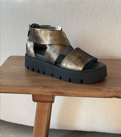 sandals 3447 patinated bronze gold