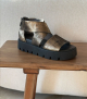 sandalias 3447 oro bronce patinado
