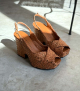 sandales compensées cali 11363 terra bronze