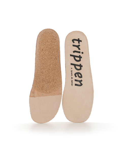 semelles fines trippen cuir sanded natur