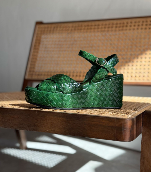 sandalias cuña ankara 10279 verde