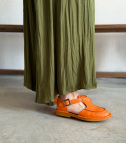 sandalias cerradas hand 1112 naranja