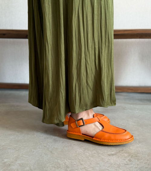 sandalias cerradas hand 1112 naranja