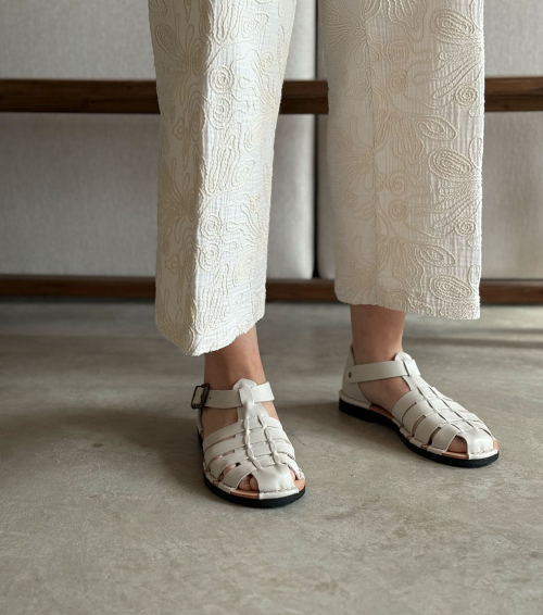 sandalias fisherman san 18 blanco roto