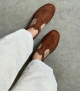 closed-toe sandals hand 1111 tan