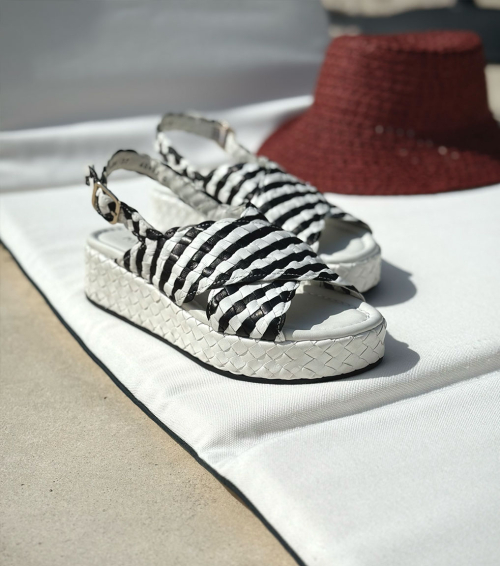 sandales forli 9806 nero blanco