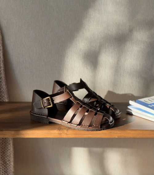 sandalias fisherman san 18 ebano marrón