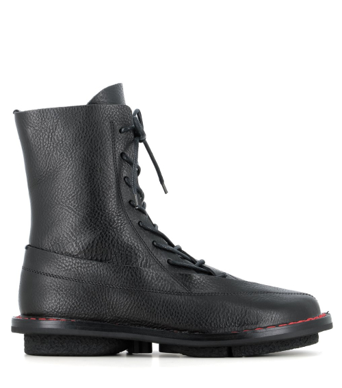 botines flicker f negro rojo