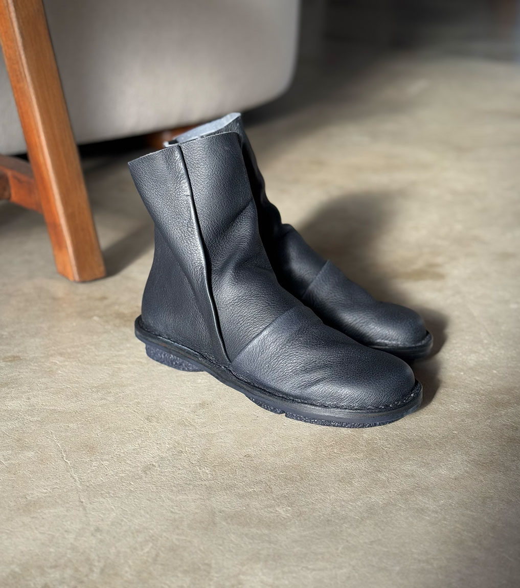 Boots en cuir souple Trippen Vector f bleu marine