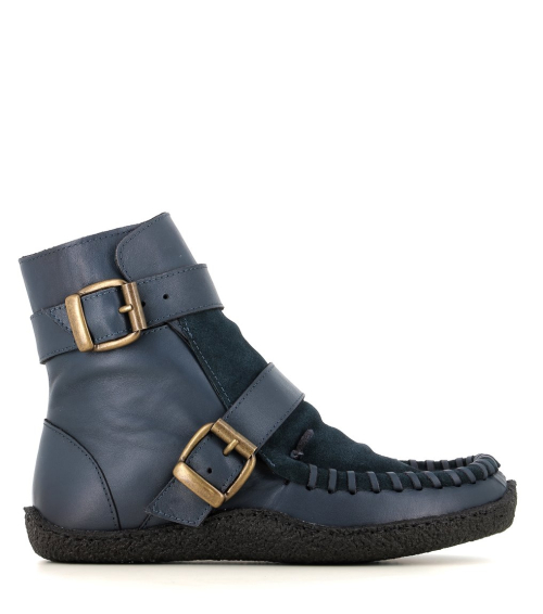 botines origin double-beams azul marino
