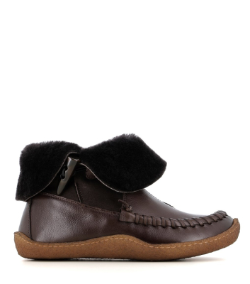Warm slip-on boots Punto Pigro Origin Orso brown leather