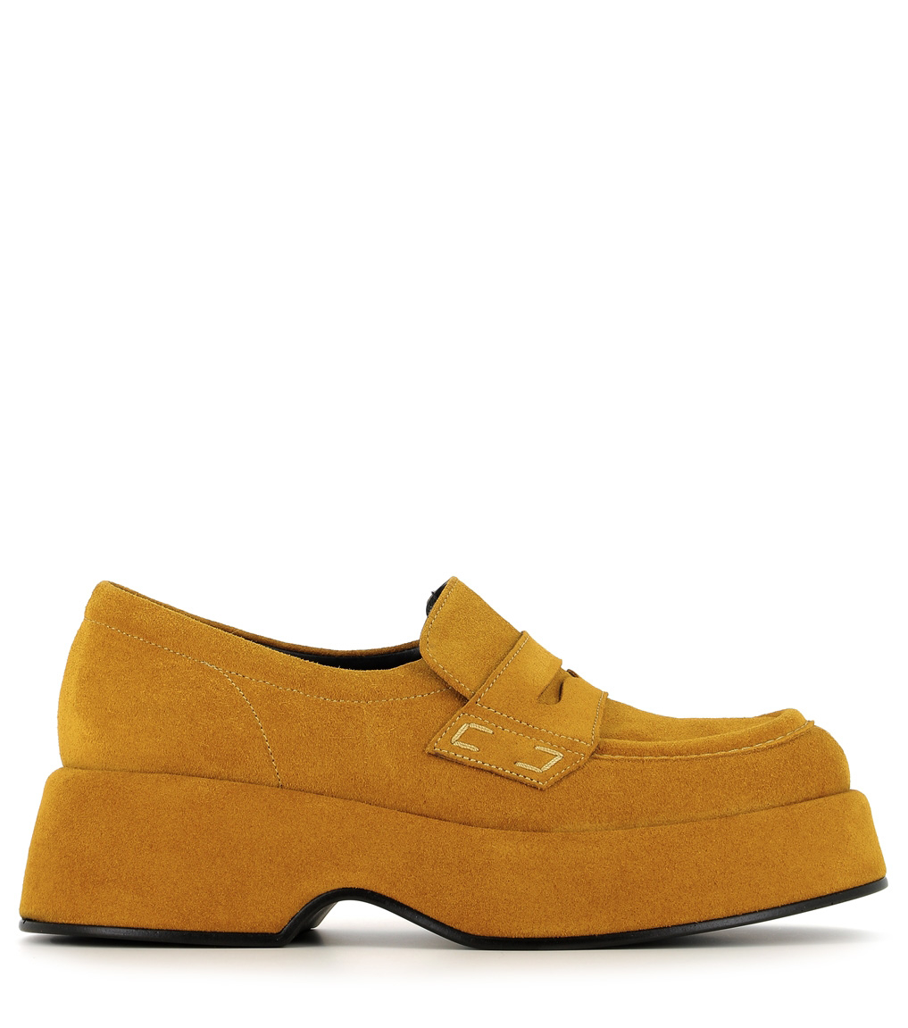 Stylish wedge loafers Pons Quintana Fliper 10612 senape yellow
