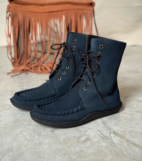lace-up boots origin timothy teal blue