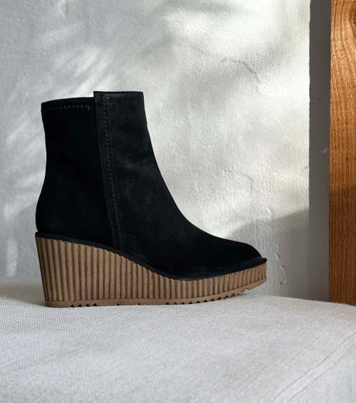 botines de cuña claudia 101821 negro