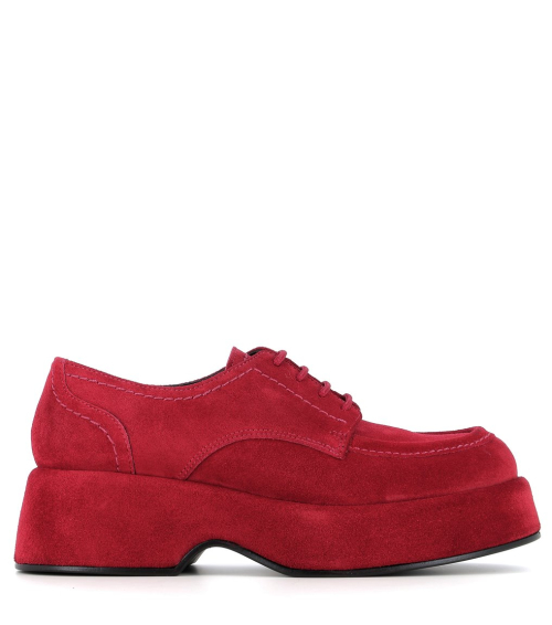 mocasines plataforma fliper 10615 cherry rojo