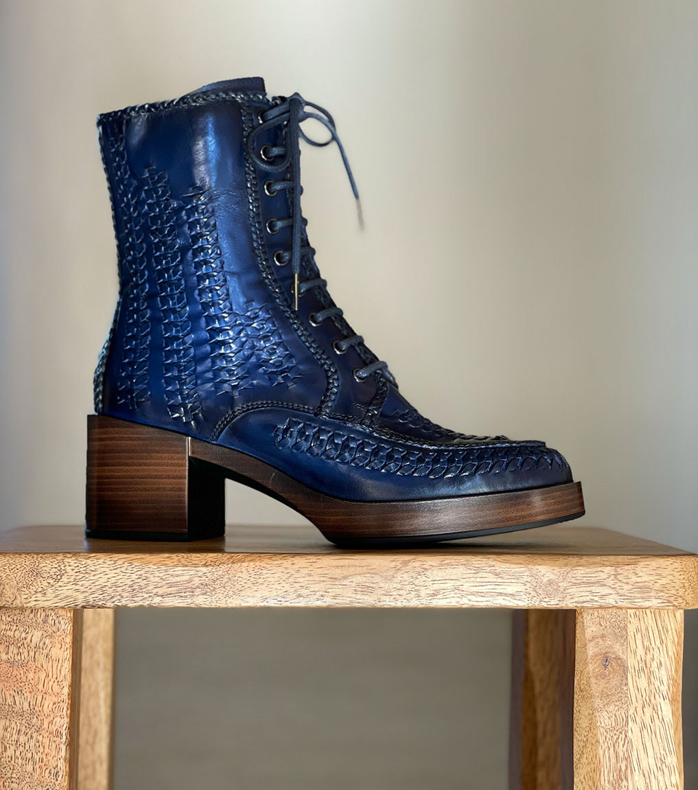 Boots Chaussures TressÃ©es Espagnoles Santiags Homme En Cuir -203