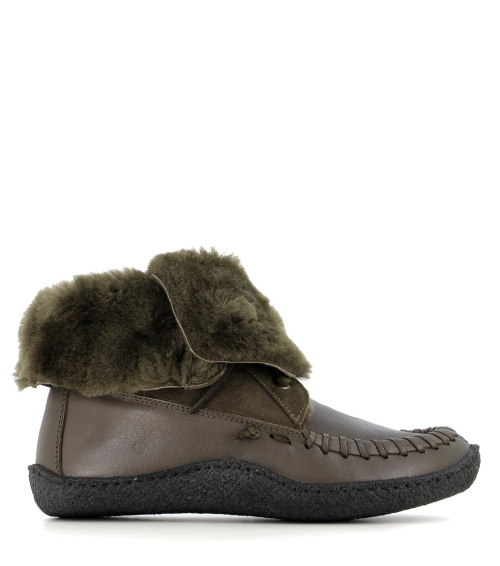 bottines fourrées origin polo kaki brun