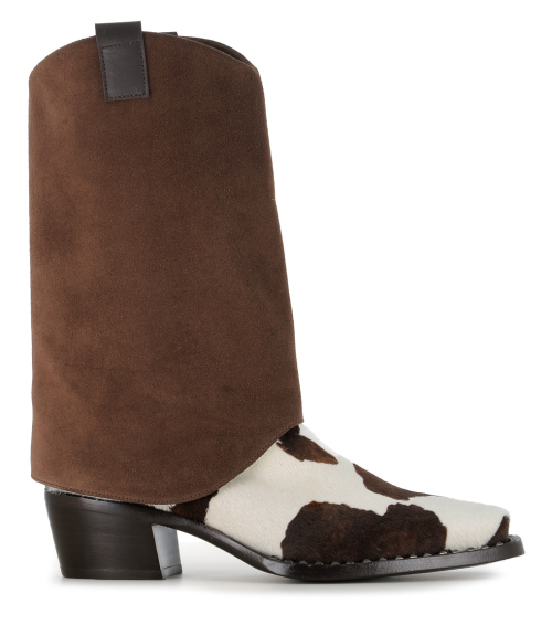 botas cowboy ivette 11824 ebano vaca